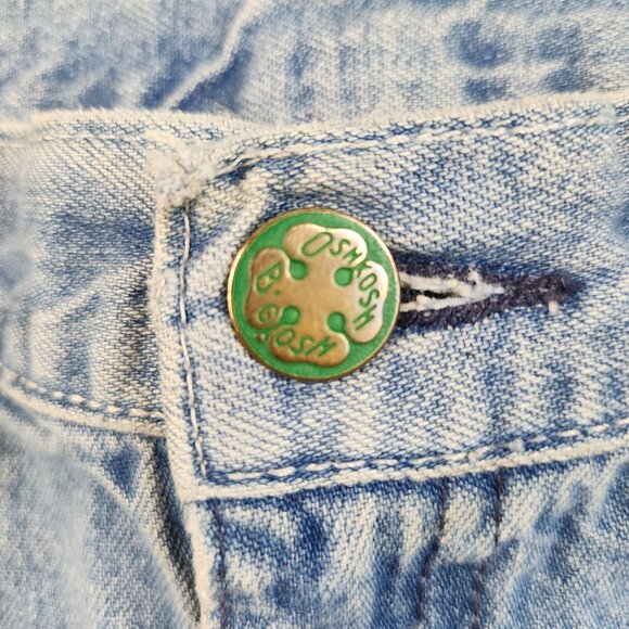 VTG Oshgosh Jeans Men's 34x29 Blue THRASHED Carpenter Relaxed Fit Baggy Grunge - Picture 10 of 15